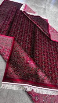 Modal İpek Afgan Desen 8751 Bordo Özel Tezgah Halısı